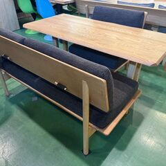 【愛品館八千代店】ニトリ　ベンチダイニング3点セット　オークエストの画像