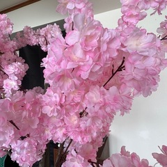桜の木造花　植木鉢セットの画像