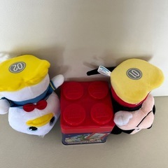 ディズニー ミッキー ドナルド ぬいぐるみ トイストーリー ブロック型 缶の画像