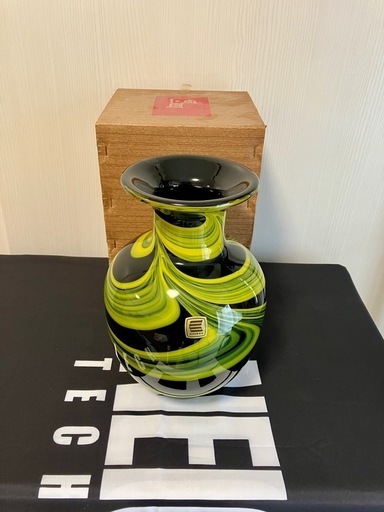 日本の匠KAMEI GLASS　カメイガラス　新品　未使用　美品　アート　箱付き 20%引き】KAMEI GLASS カメイガラス 花瓶 - メルカリ