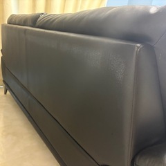 ！！現場値引きあり！！黒革ソファー　の画像