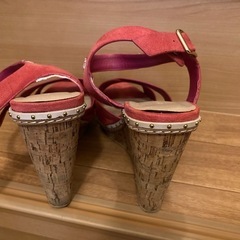 【RANDA】　ピンクスェードウェッジサンダルの画像