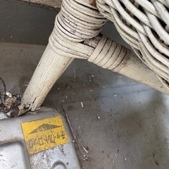 籐の椅子の画像