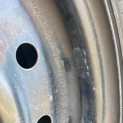 12インチ 鉄ホイール タイヤ セットの画像