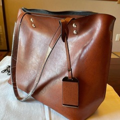 未使用　革のトートバッグの画像