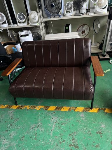 大阪❗️♻️エコマックス♻️配送も可?⭕️「S1066」ダークブラウン ソファ