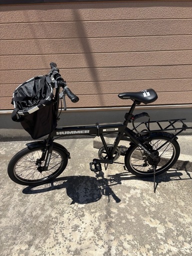 HUMMER 折りたたみ自転車 黒 2025年製 ほぼ新品！手渡し価格！】HUMMER ☆ 折りたたみ自転車 ブラック
