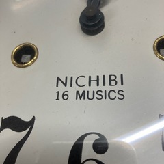 H2507-639 NICHIBI 振り子時計 動作確認済み 音の動作未確認 キズ 汚れあり ひびありの画像