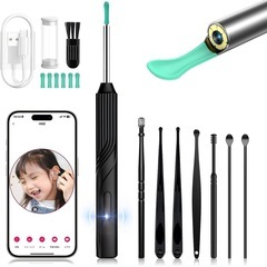 耳かき カメラ付き スマホ対応 LEDライト付き 1296p 高画質の画像