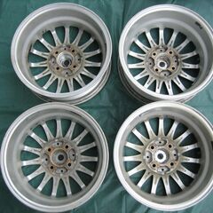 CYBER　アルミホイール4本　14X5.5J+43　4穴　PCD100　ハブ径約6.4㎝の画像