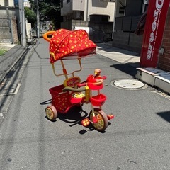 自転車、キッズ三輪車、アンパンマン、の画像