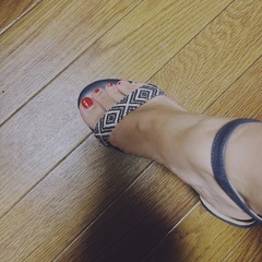 お譲り先決まりました　menue サンダル ネイビー Sサイズの画像