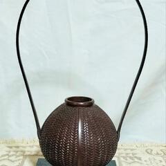 銅 1.5kg 網代花器 銅製 正晴作 華道 銅製品の画像