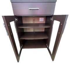 【REGASTOCK 川崎店】アイク株式会社 キャビネット AK-CB9060 ブラウン 幅59.7×奥39.3×高90.1㎝の画像