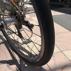 GIOS ベージュ　ミニベロ7段変速 20インチ自転車★ベージュ★カゴ付き自転車の画像