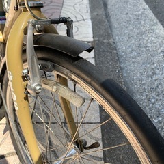 GIOS ベージュ　ミニベロ7段変速 20インチ自転車★ベージュ★カゴ付き自転車の画像