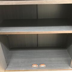 ★リユースのサカイ春日部店★KJ11006  ミニ食器棚 ブラック H120×W60×D30 クリーニング済みの画像