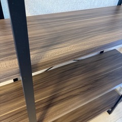 【早い方優先】LOWYA 三段シェルフ ウォルナットの画像