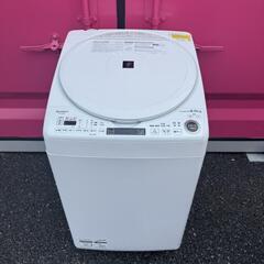 T023★2022年製★SHARP　洗濯機　8KG 熱乾燥4.5KGの画像