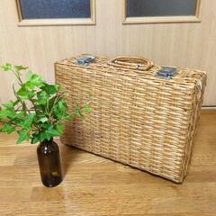 売り切り！値下げ！蚤の市購入【昭和レトロ、バスケット】ナチュラルインテリアの収納にの画像