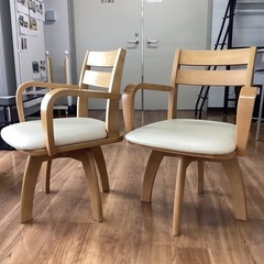 回転チェア　2脚セット【町田市再生家具】　251247の画像