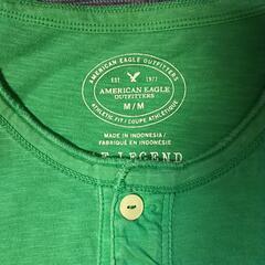 アメリカンイーグル　メンズTシャツ　М　グリーンの画像