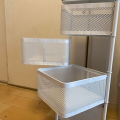 キッチンワゴン／おもちゃ収納／ベビーワゴンの画像