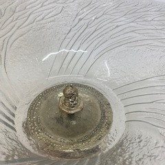 美術品　ガラスコンポート飾り皿の画像