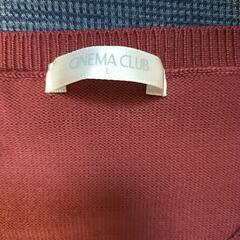 サマーニット　未使用　フレンチスリーブ　L　赤系の画像