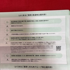 JR九州鉄道乗車優待券の画像