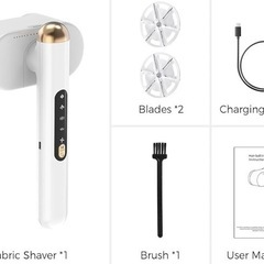 新品未使用♥ 電動毛玉クリーナー 充電式 6枚刃の画像