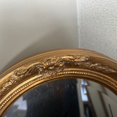 楕円形の鏡　アンティーク
の画像