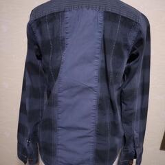 DIESEL サイズ10 ネイビー チェック柄 長袖シャツの画像