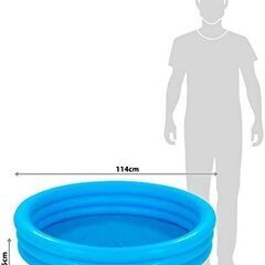 【中古美品】ベビープール 114cm×25cm/水遊び水浴びの画像