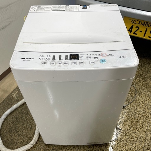 ハイセンス　2019年製　4.5㎏　洗濯機　HW-E4503 Hisense 全自動電気洗濯機 HW-E4503 2019年製 4.5kg - 家電買取
