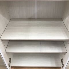 ★リユースのサカイ春日部店★KJ11009  レンジ台 ホワイト H90×W90×D38 クリーニング済みの画像