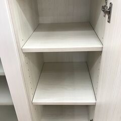 ★リユースのサカイ春日部店★KJ11009  レンジ台 ホワイト H90×W90×D38 クリーニング済みの画像
