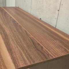 北欧 デスク ウォールナッツ調の画像