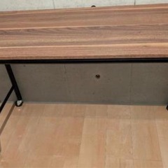 北欧 デスク ウォールナッツ調の画像