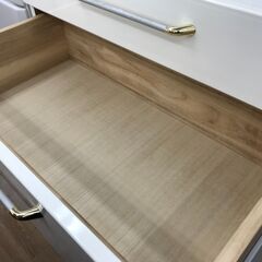 ★リユースのサカイ春日部店★KJ11012  ハイチェスト ホワイト H127×W80×D47 クリーニング済みの画像