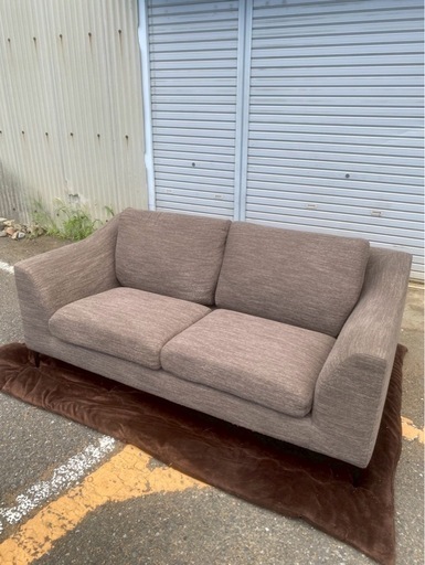 【成約済み】定価69,990 ニトリ ワイドソファ 2人がけ 座面ほつれあり格安出品