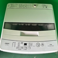 近隣配達無料　AQUA 縦型洗濯機 AQW-S4MBK 2021年製の画像