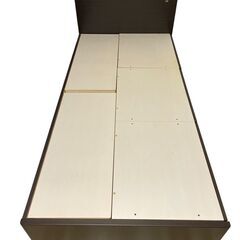 美品 ニトリ ベッドフレーム 収納4つ付き シングルサイズ コンセントの画像