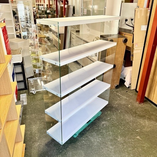 A1401?美品‼️ガラスシェルフ棚飾り棚 4段?