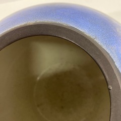 美術品　九谷焼　壺　青の画像