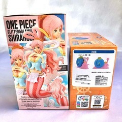 【⭐️新品未開封】ワンピース　フィギュア　SHIRAHOSHI しらほし & 電伝虫スピーカー  ルフィver.  2点セットの画像