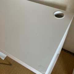 ☆お譲り先決定☆IKEA イケア デスクと椅子のセット 白 勉強机 パソコンデスク 作業台   の画像