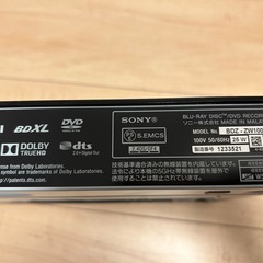 SONY ブルーレイレコーダー BDZ-ZW1000 2016年製 BDZ-ZW1000/BDZ-ZW500 主な仕様 | ブルーレイディスクレコーダー