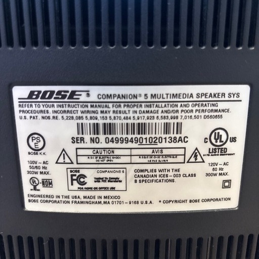 　BOSE COMPANION5
