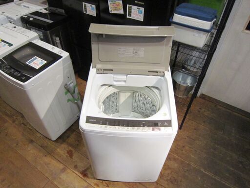 日立 / HITACHI  全自動洗濯機 ビートウォッシュ ホワイト  ビートウォッシュ  8.0kg  BW-V80F  2019年製